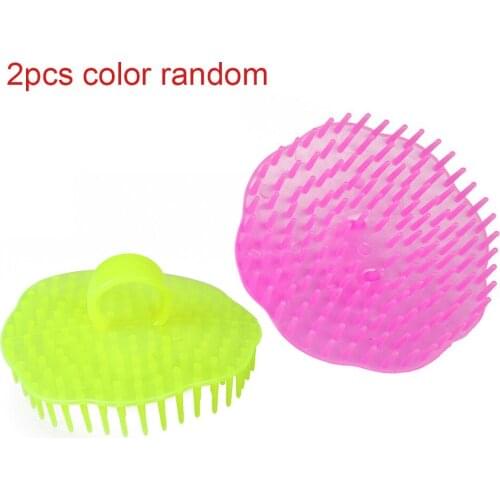 2 Pcs/Set Hair Washing Brush Soft Head Scalp Massager Bath Healthy Relax Comb for Washing Household Bath Head Massage Comv