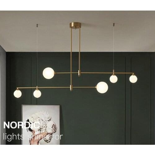 Modern Nordic Pendant Lights For Living Dining Room Kitchen Hanging Lamp Pole Art Decoration Indoor Lighting Design Lamp Ceiling
