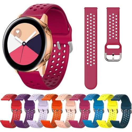 Sports Silicone Strap For Samsung Galaxy Watch 3 Active 3 41mm 45mm Band Soft Bracelet For Gear Sport/S2 S3 20mm 22mm WristBand