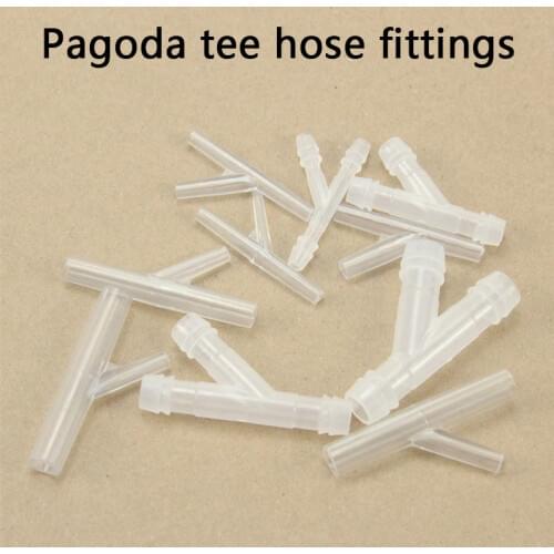 Hypotenuse y tee Plastic Reduced Diameter Equal Diameter Pagoda Tee Aquarium Fish Tank Adapter Air Pump Hose Fitting Pagoda Join