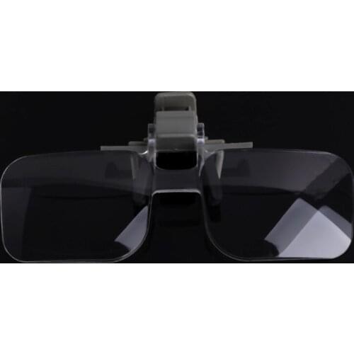 2X Glasses Style Magnifier Lenses Magnifying Glass with Clip For Reading