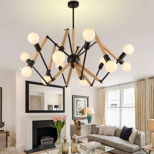 Spider Iron dining room retro Pendant Lights art Creative Retro vintage pendant lights iron pendant lamp indoor iron black