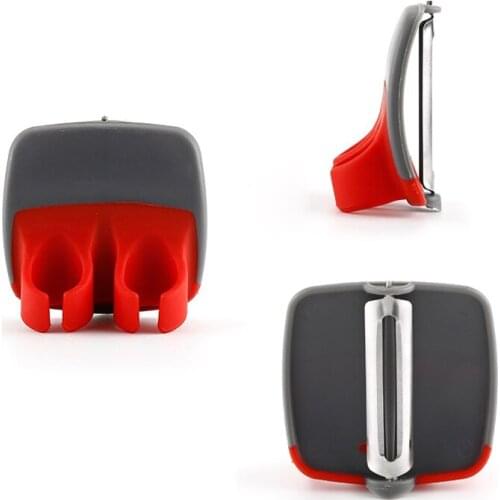 1 Pcs Fruit Peeler Stainless Steel Lemon Fruit Slicer Double Fingers Stripping Kitchen Gadgets AUG889