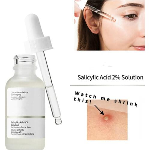 Salicylic Acid 2% Solution Removes Acne Face Serum Shrinks Pore Moisturizing Essence Fade Spot Brighten Face Care Original