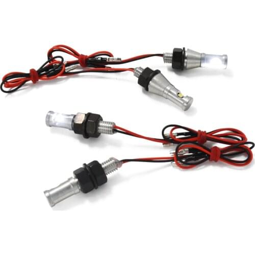 2Pcs Motorcycle Number License Plate Lights 12V LED 5630 SMD Auto Tail Front Screw Bolt Bulbs Lamps Light Source