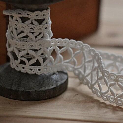 5yards/lot Width 3.2cm White Water soluble lace Fabric/Clothing materials/Novelty DIY lace Accessories