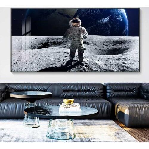 ASTRONAUT Solar System Planets Nordic Posters And Prints Canvas Painting Wall Pictures For Home Design Living Room Bedroom Decor