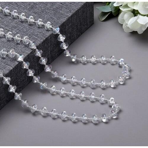 Acrylic Beads Chain Rainbow Color Garland Diamond Strand For Wedding Party Event DIY Decor Christmas Home Curtain Accessories