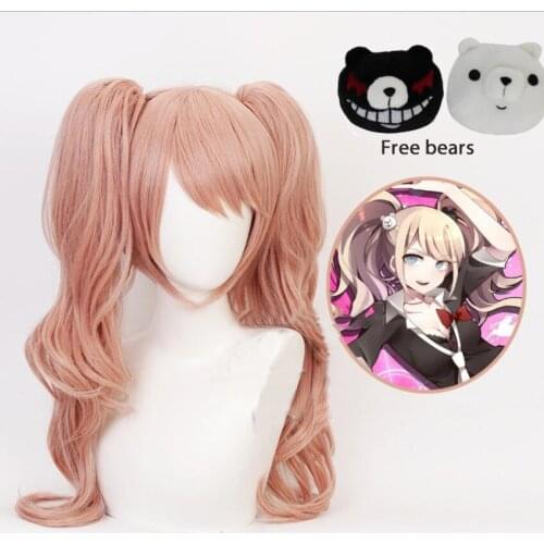 Danganronpa: Trigger Happy Havoc Women Enoshima Junko Cosplay Wig Enoshima Junko Role Play Ponytails 80cm