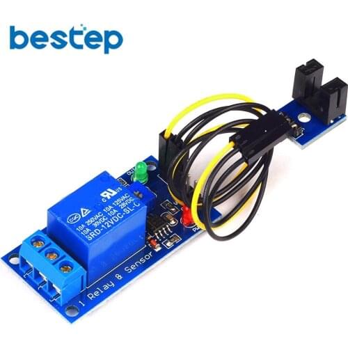 DC 5V 12V 1 Channel Groove Type Optical Coupler Trigger Speed Sensor Relay Module for Arduino