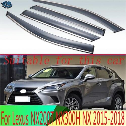 For Lexus NX200T NX300H NX 2015 2016 2017 2018 Plastic Exterior Visor Vent Shades Window Sun Rain Guard Deflector 4pcs