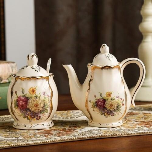 European Ceramic Seasoning Bottle Salt and Pepper Shaker Oil Vinegar Pot Spice Jar Home Condiment Container Kitchen Cooking Tool