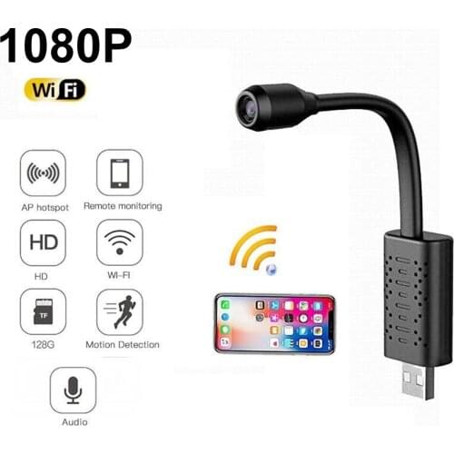 HD Smart Mini Wifi USB Camera AI Human Detection IP/AP Camera Cloud Storage Real Time Monitoring Camera Max 128G 24 Hours