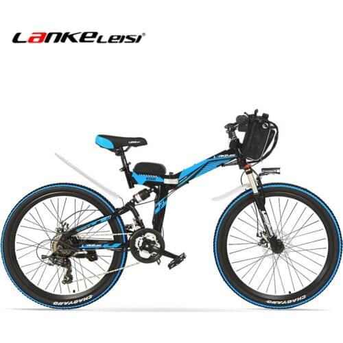 K660 24/26 Inch Powerful Ebike, 400W Motor 48V 12Ah/18Ah Battery, Full Suspension, Folding Electric Bicycle ,Disc Brake