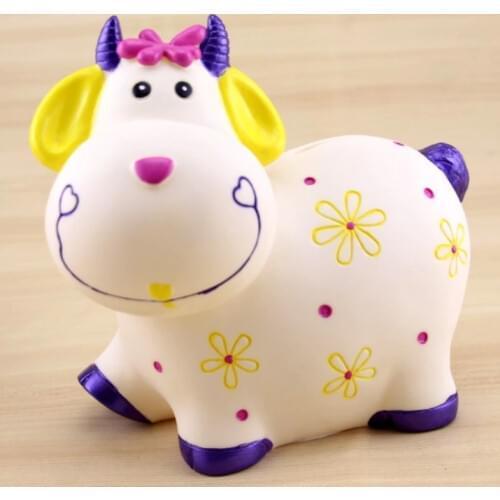 Cartoon Cow Piggy Bank Coin Piggy Bank Child Toys Birthday Gift Cash Security Piggy Bank Savings Bank Large Capacity