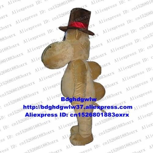 Brown Camel Llama Mascot Costume Adult Cartoon Character Outfit Suit Advertisement Publicity Entertainment Performance zx2574