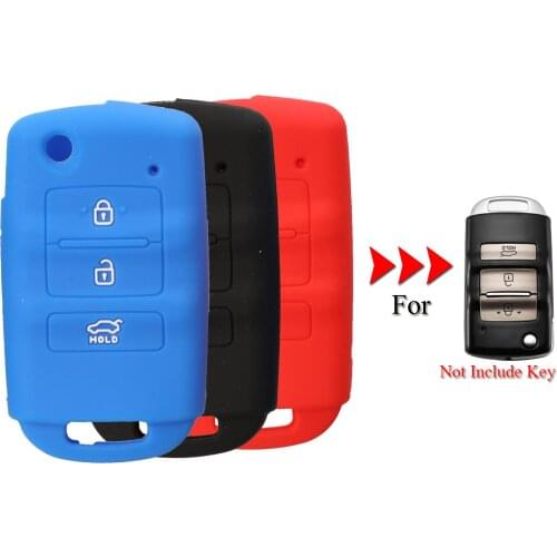 Kutery Silicone Rubber Car Key Cover Case For Kia For Hyundai Sorento K900 New K7 Cadenza Remote Key Protecor 3Buttons