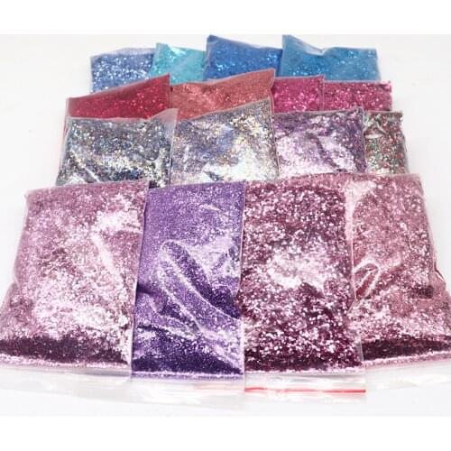 Nail Polish 50g Purple Mixed Series of Fine and Shiny Flake Mixed Nail Polish Glitter Powder Suitable for Gel-like Polish Makeup