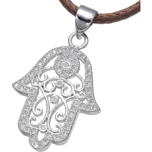 Hot Selling Jewelry Vintage Hamsa Necklaces Pendants Diy Crafts Handmade Choker Necklace For Women Accessories Charm Collane