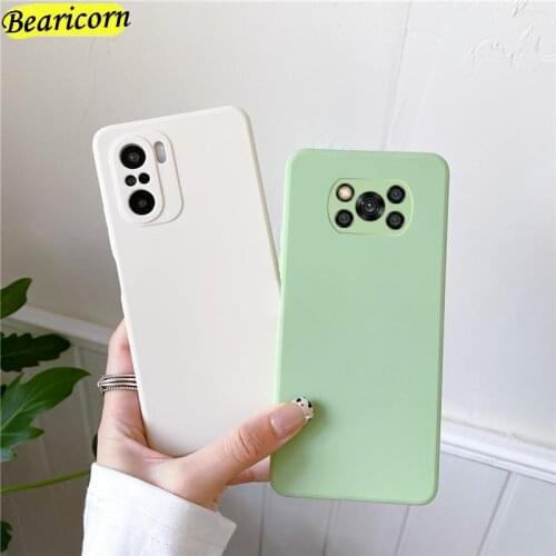 Luxury Original Square frame Matte Silicon Phone Case For Xiaomi mi Poco F2 F3 M2 M3 9T CC9E CC9 Mi Note 10 Pro Candy Soft Cover