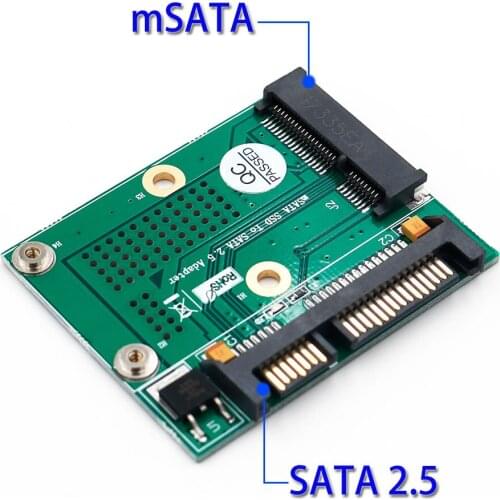 Msata SSD to SATA 2.5’’ Adapter Card With Metal Extension Bracket