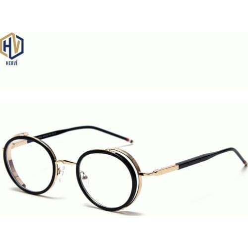 Retro Glasses Frames Fashion Round Metal Eyewear Frames Can Equipped With Lenses Optical Prescription Eyeglasses Unisex