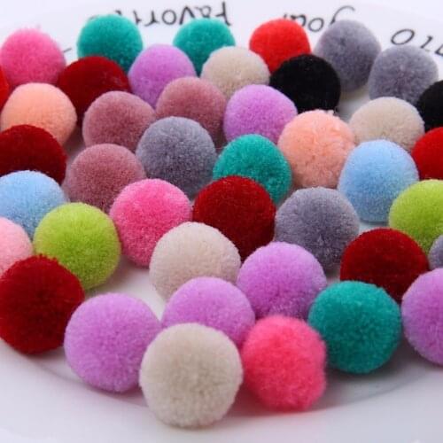 Pulaqi 100pcs/lot Pompom Soft Pompones Fluffy Plush Craft Multicolor Pom Poms Ball Furball Home Decor Kids Toys DIY Supplies