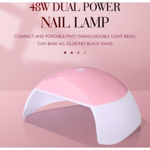 Portable Manicure Sensor Drying Nail Polish 48W 15 LEDs UV Nail Lamp Gel Polish Dryer Timer Nail Art Manicure Tools