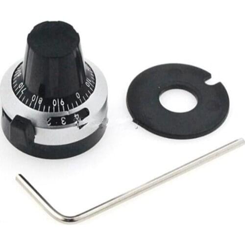 6.35mm Potentiometer Precise Dial knob lockable Hat new original WXD3-13 3590S