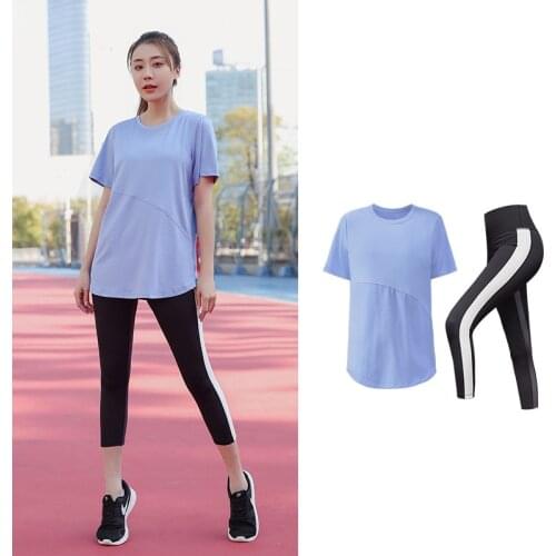 Plus Size L-4XL Sport Suits Women Gym Workout Clothing 2PCS Fitness Tracksuits Quick-Dry Mesh Shirts&Push Up Leggings Sportswear