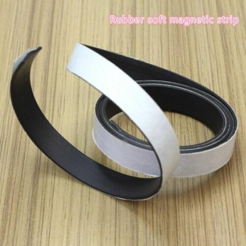 Long 1 Meter / 2 Meter rubber soft magnetic strip, rubber soft rubber, computer chassis dust net magnetic strip 12.7x1.5mm