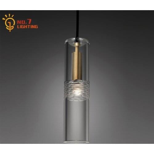Luxury Modern K9 Crystal Copper Pendant Lights Led E14 Creative Design Individual Suspension Luminaire Bedroom Bar Model Room