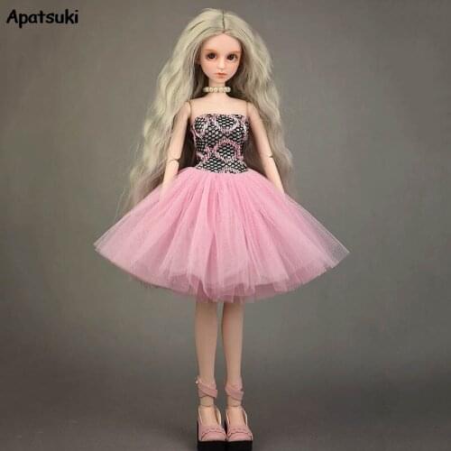 Pink Wedding Dresses for 40-50cm XINYI Doll Ballet Dress Gown Outfits Clothes for 1/4 BJD Dollhouse 1:4 Doll Accessories Kid Toy