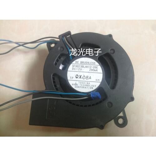 SF6023BLHH12-07E DC 12V 280MA 60x60x23mm 3-wire Server Projector Fan