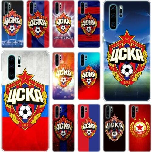Hot Russia PFC CSKA Moscow Silicone Phone Case for Huawei P50 P40 Pro P30 Lite P20 Pro P8 Lite 2017 P Smart Z 2020 2021 Cover