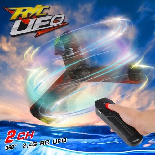 UFO toy Boomerang Aircraft Creative Mini Drone RC Quadcopter Remote Control Rechargeable Flying Saucer With Flash Light 2.4G