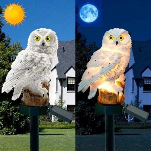 Solar Led Light Outdoor Parrot/Owl Solar Powered Lantern Fairy Garden Decoration Outdoor Solar Lamp Waterproof Led Street lamp