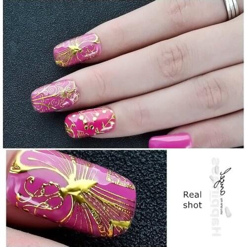 Eight 3D Nail Stickers With Four Colors Including Gold And Silver New Self-designed Fashion Nail Stickers Nail Tools
