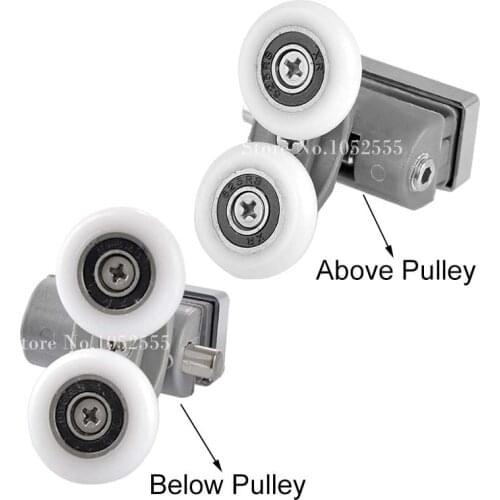 High Quality 8pcs=4pair Shower Door Pulleys Bathroom Glass Door ROLLERS /Runners/Wheels/Pulleys Diameter 25mm K73