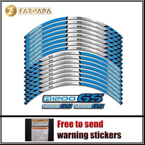 FOR BMW R1200GS ADV LC Motorcycle Parts Contour Wheel Decoration Decal Sticker blue