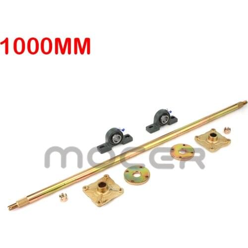 1000mm rear axle assembly with bearing sprocket seat 4hole Wheel hubFit For DIY UTV ATV Buggy Bike Parts