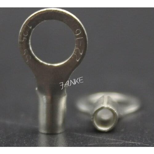 1000pcs/pack RNB1.25-5S Non-Insulated Ring Tongue Brass Terminal Cable Lug Crimp Wire Connectors for 22-16 AWG