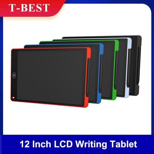 12 Inch LCD Writing Tablet Electronic Digital Drawing Board One-Click Erasable Writing Pad Single &Color Screen with Lock Button