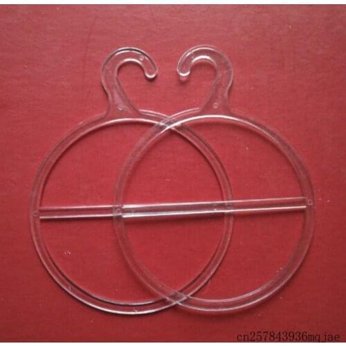 300pcs Plastic Scarf Hanger Circle Rack Holders Round Single Ring with Hook Display Loop for Cape Wraps Shawls Towels Tie