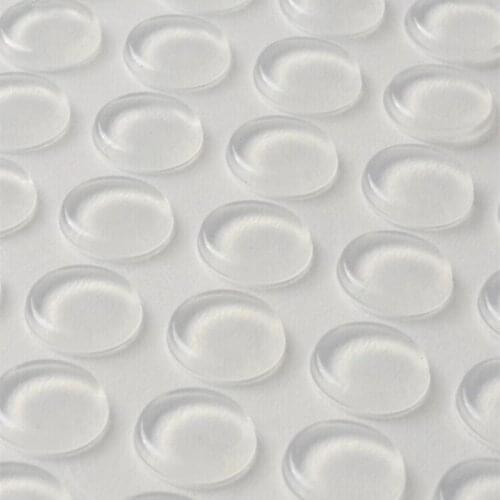 36pcs 15mm x 2mm Clear Black anti slip silicone rubber plastic bumper damper shock absorber 3M self-adhesive silicone feet pads