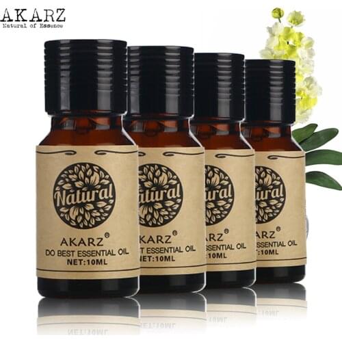 AKARZ Famous brand Neroli Gardenia Ginseng Ambergris essential oil For Aromatherapy Massage Spa Bath skin care 10ml*4