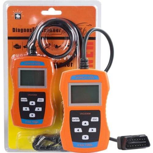 VAG506M OBD2 Automotive Diagnostic Scanner For Audi For Volkswagen Seat/Skoda Cars Auto Code Reader Double K-Line Multi-Lingual