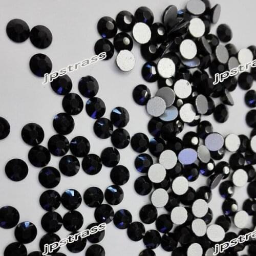 Free shipping of superior shiny glue on crystal for nails and hairs accessory decor ;ss16 4mm with 1440 pcs black color