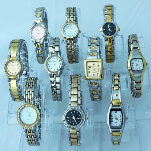 50pcs Wholesales Watches Casual business Mixed Bulk Gold/Silver Lady Women Watches Quartz Wristwatch the best xmas Gift JB