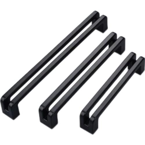 Black Cabinet Knobs And Handles Bar Kitchen Knob Furniture Hardware Drawer Pull Wardrobe Door Long Handl Handle